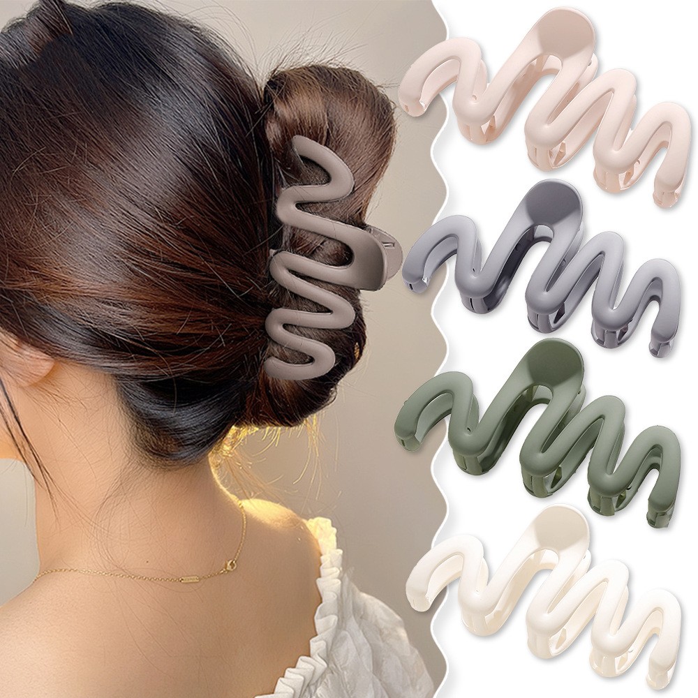 Women Accessories In Wholesale - New Fashion Large Frosted Color Geometry