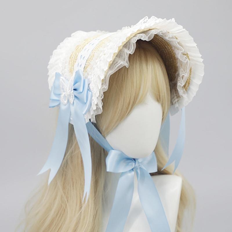 Women'S Victorian Era Accessories - Y3ne Victorian Lace Bonnet Mũ cho