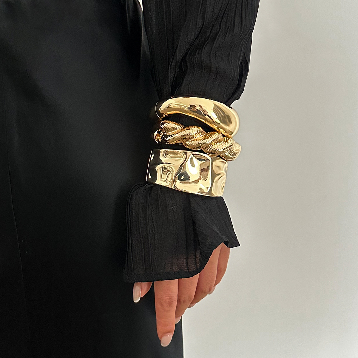 Women'S Emo Accessories - Vintage Gold Color Hip Hop Metal
