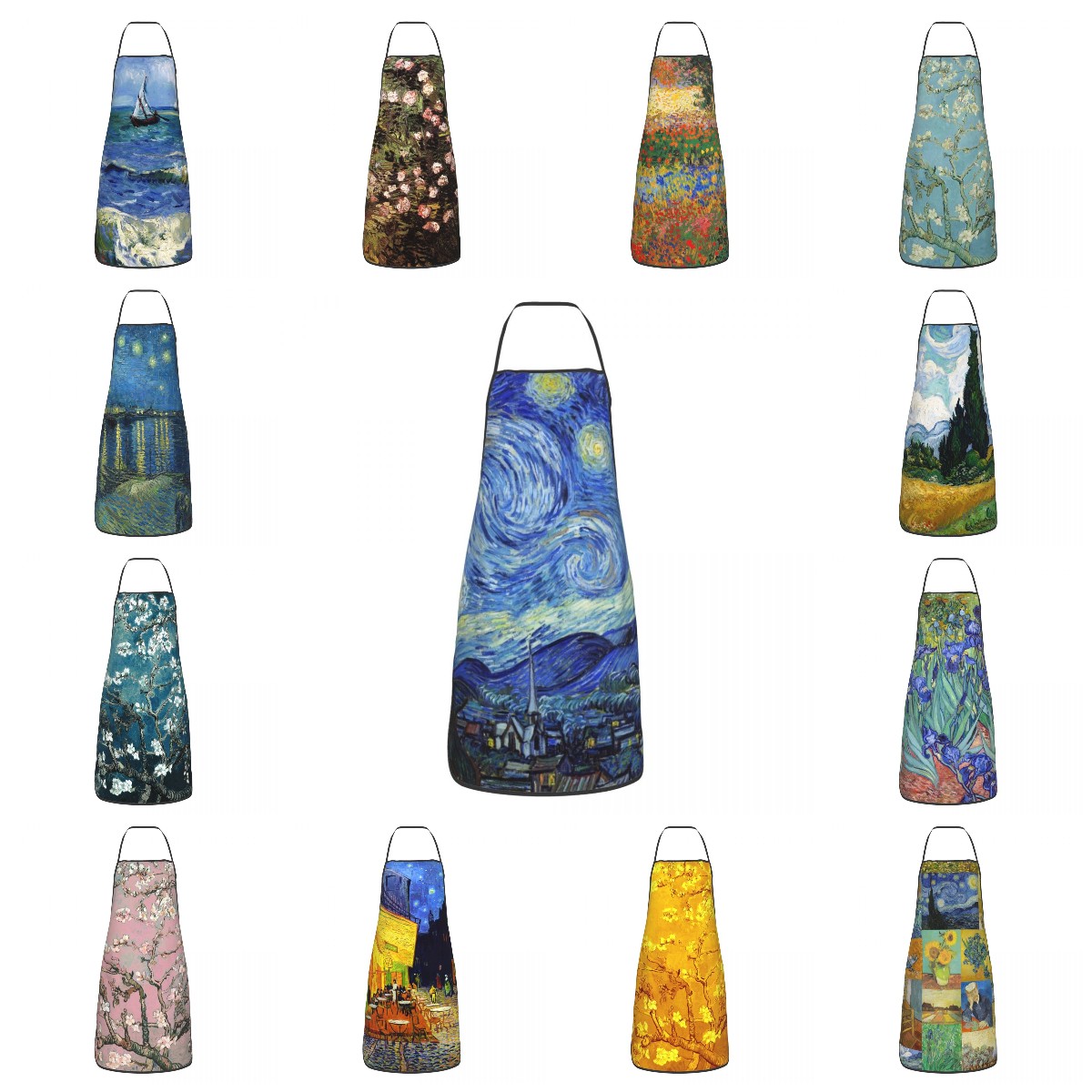 Women Kitchen Accessories - Bib Vincent Van Gogh Starry Night