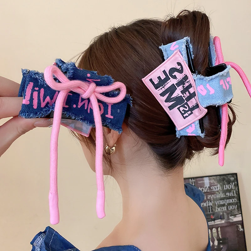 1/2 Pcs Jean Letter Pink Blue  - đánh giá và giá Women'S Jeans Accessories