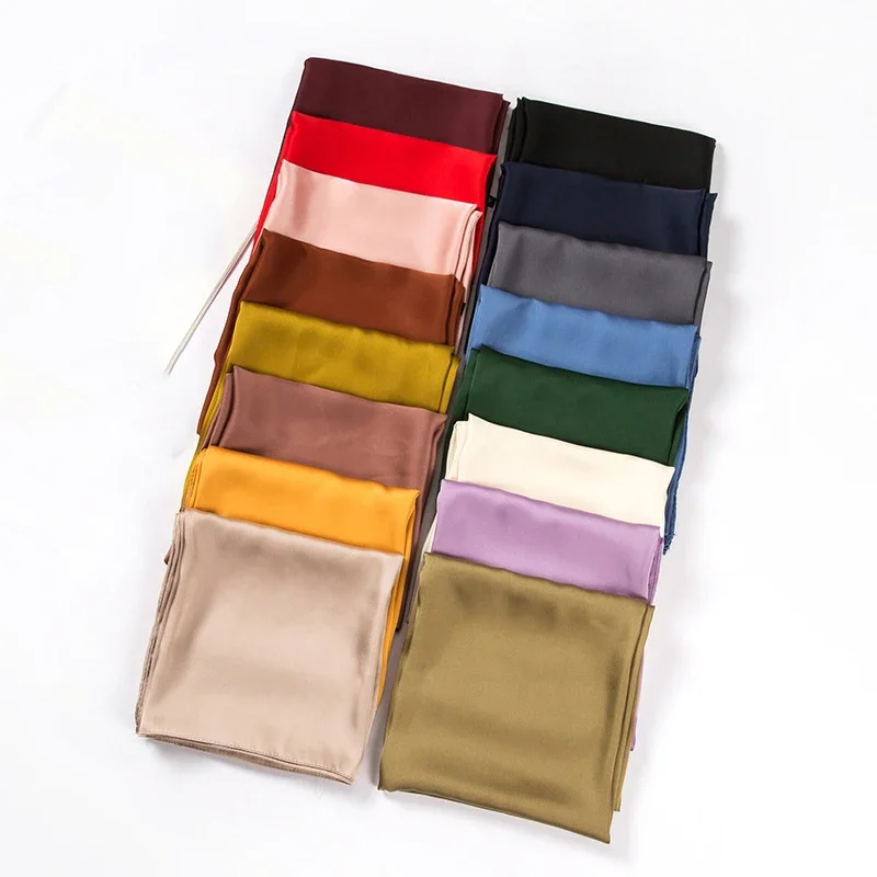 Satin Scarf Women 70cm Solid C - đánh giá và giá Women Accessories In Wholesale