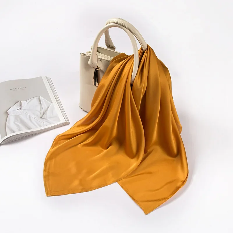 Satin Scarf Women 70cm Solid C - đánh giá và giá Women Accessories In Wholesale
