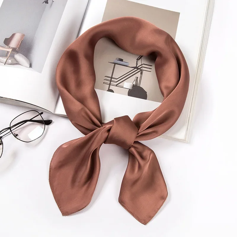 Satin Scarf Women 70cm Solid C - đánh giá và giá Women Accessories In Wholesale