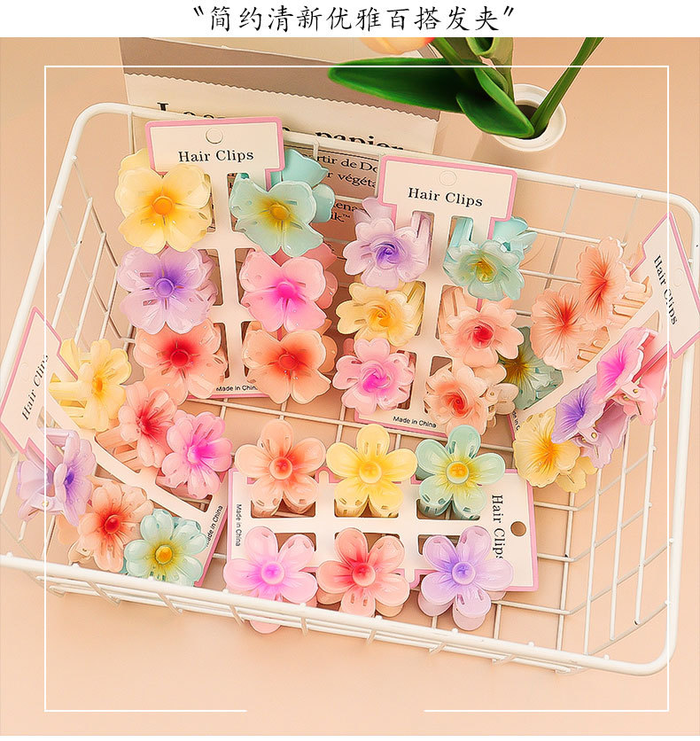 6Pcs Fashion Colorful Transpar - đánh giá và giá Hair Claw Clip Set