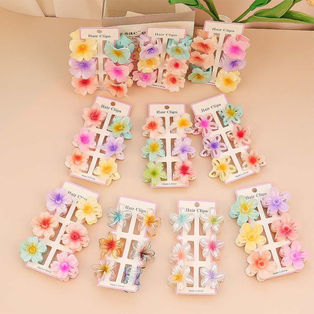 6Pcs Fashion Colorful Transpar - đánh giá và giá Hair Claw Clip Set