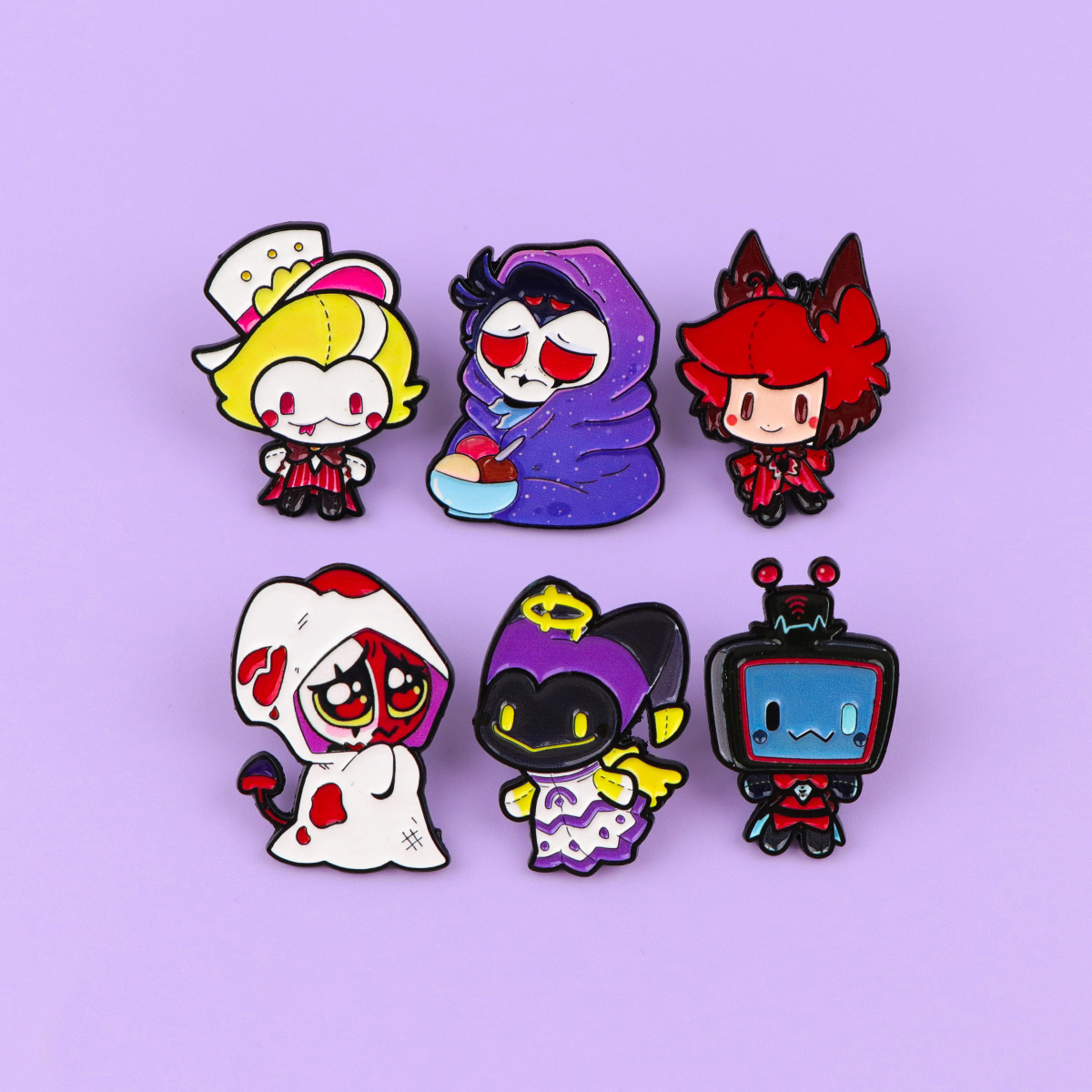Cute Devils Enamel Pin Cartoon - đánh giá và giá Women Accessories Picture