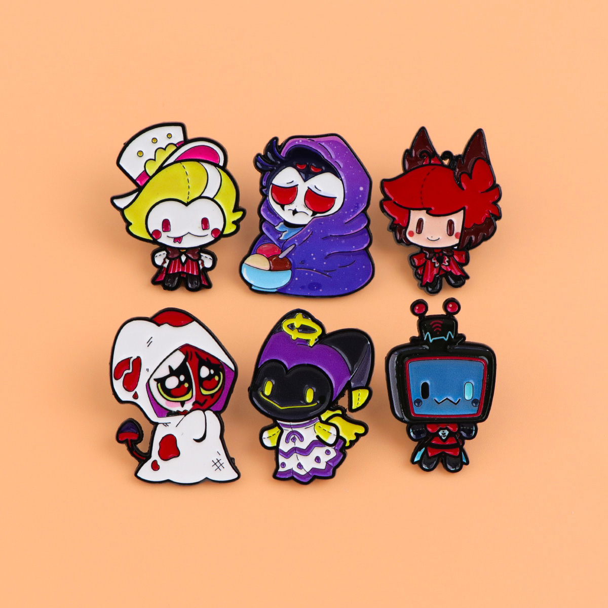 Cute Devils Enamel Pin Cartoon - đánh giá và giá Women Accessories Picture