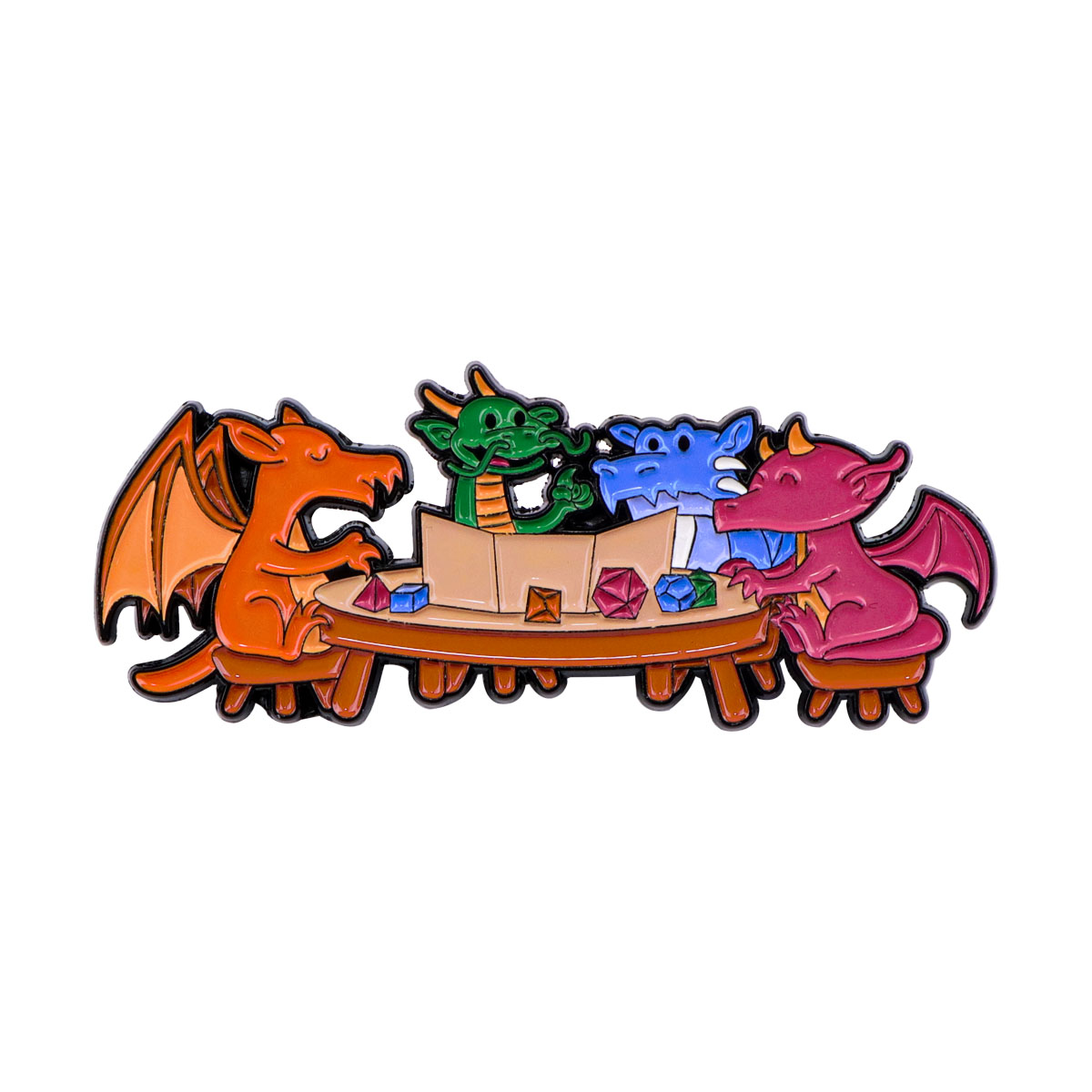 Game Dice Enamel Pin Dragon Ba - đánh giá và giá Women Accessories Picture