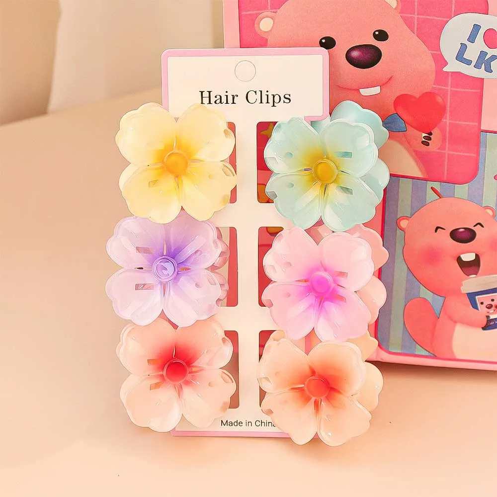 6Pcs Fashion Colorful Transpar - đánh giá và giá Hair Claw Clip Set