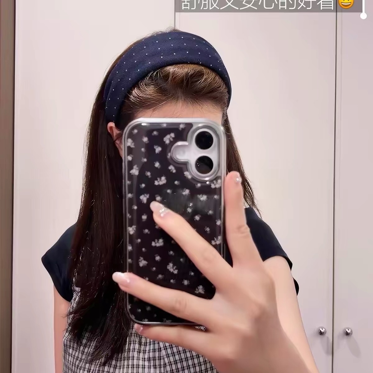Vintage Navy Blue Cotton Dot P - đánh giá và giá Women'S Affordable Accessories