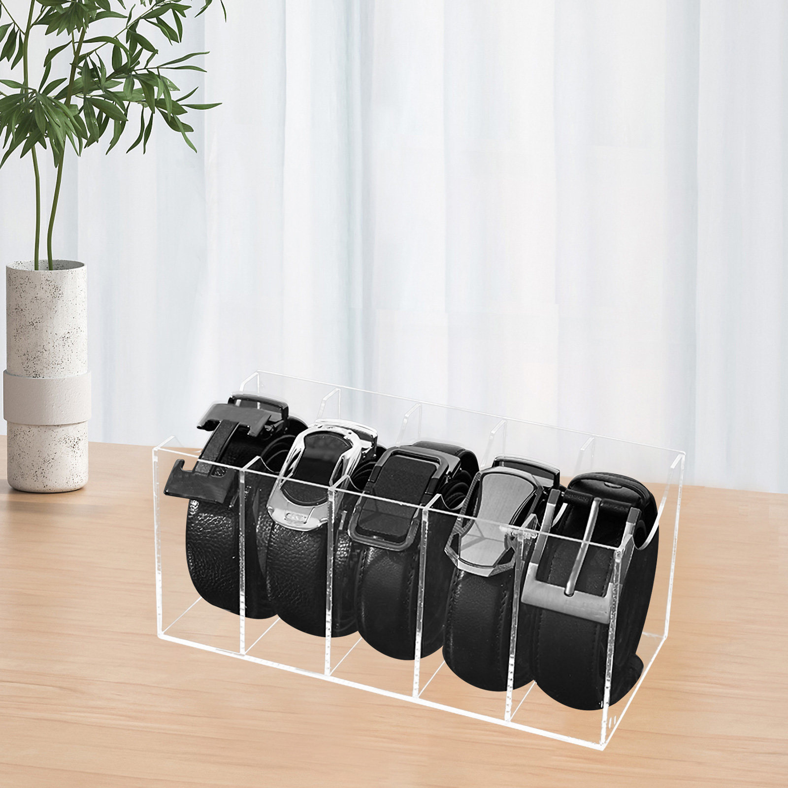 5-Compartment Transparent Belt - đánh giá và giá Women Accessories Organizer