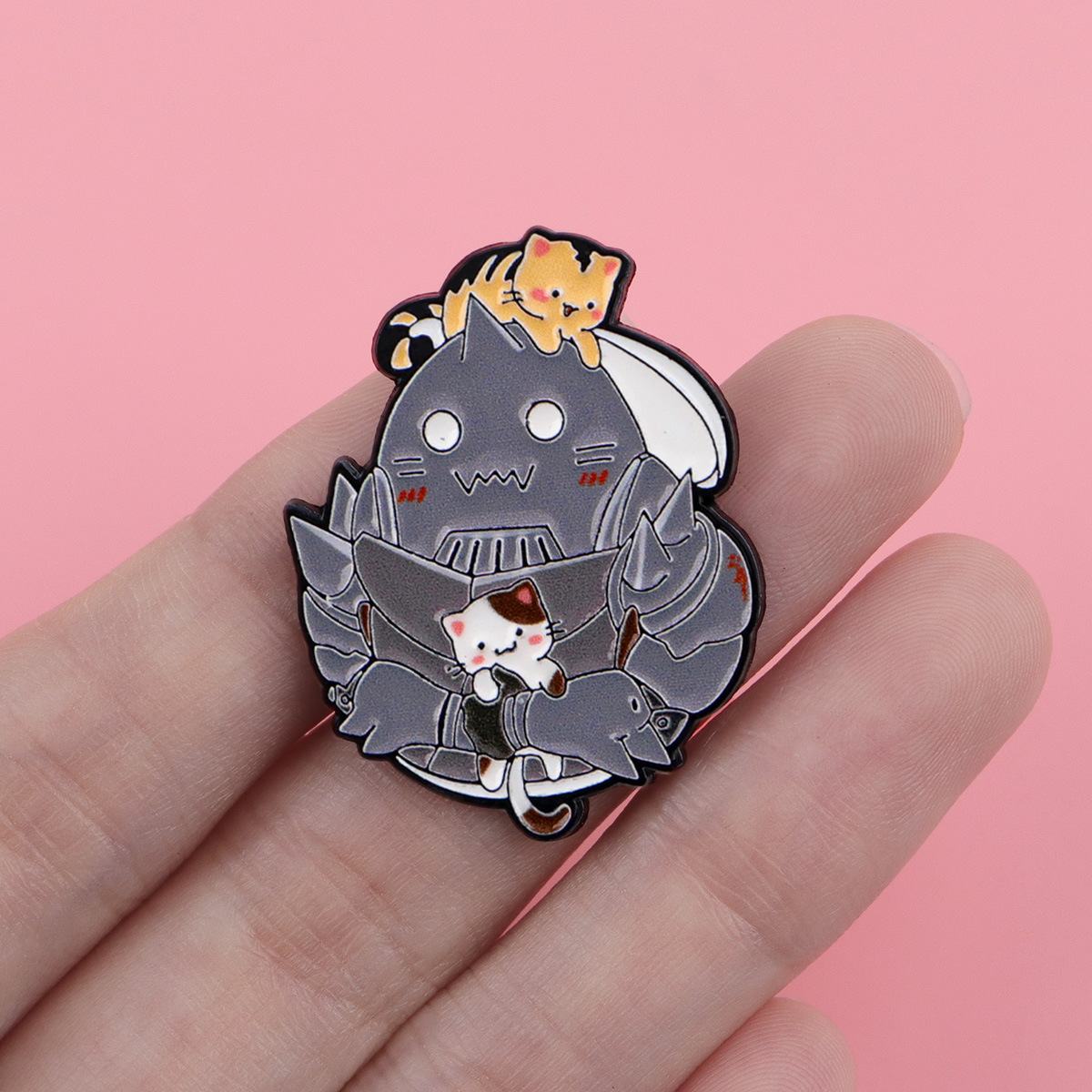 Cute Cat Enamel Pin Manga Anim - đánh giá và giá Women Accessories Picture