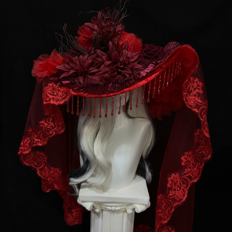 Red Widow Hat for Women Lolita - đánh giá và giá Women'S Victorian Era Accessories