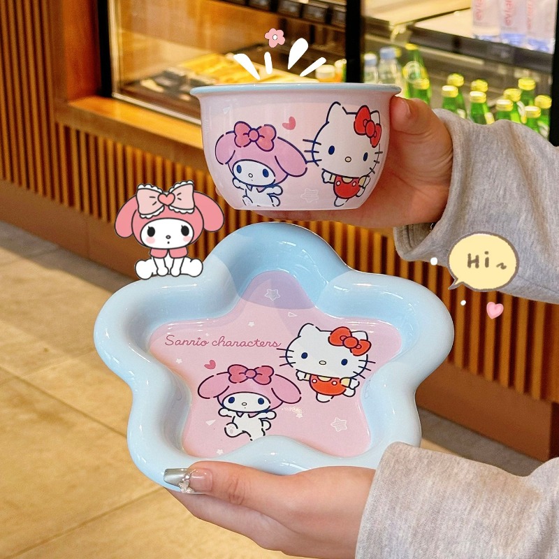 Cartoon Cat Print Ceramic Dinn - đánh giá và giá Women Kitchen Accessories