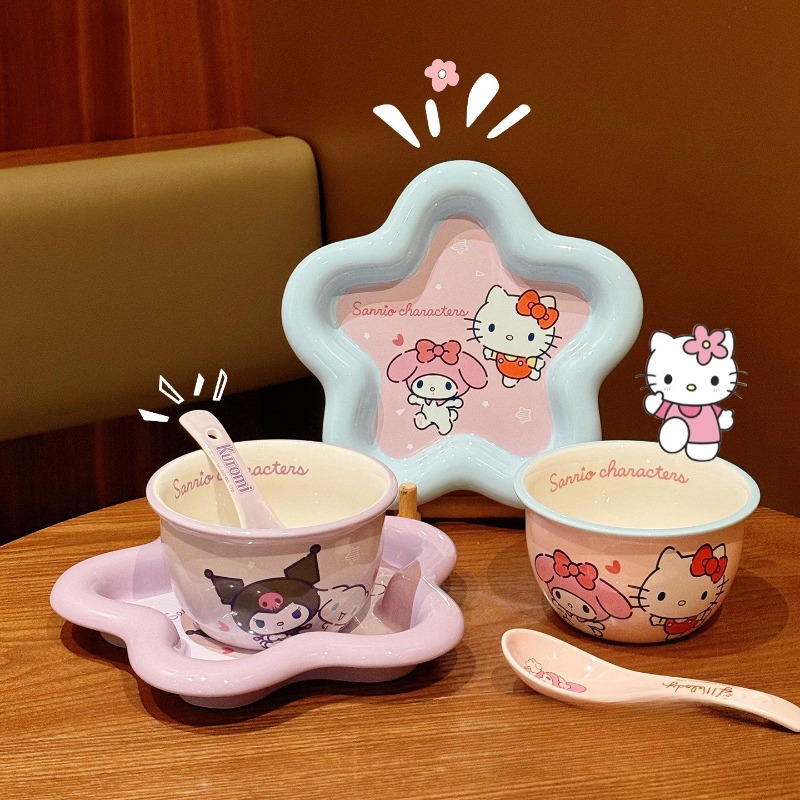 Cartoon Cat Print Ceramic Dinn - đánh giá và giá Women Kitchen Accessories