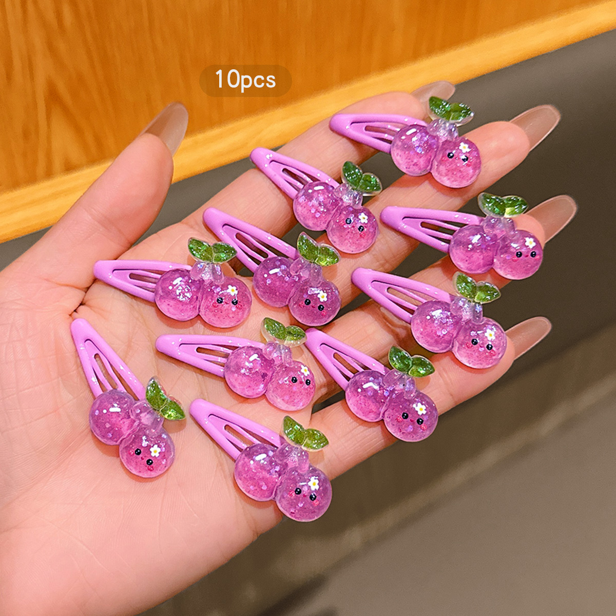 10 Purple Cherry BB Clips Swee - đánh giá và giá Women'S Affordable Accessories