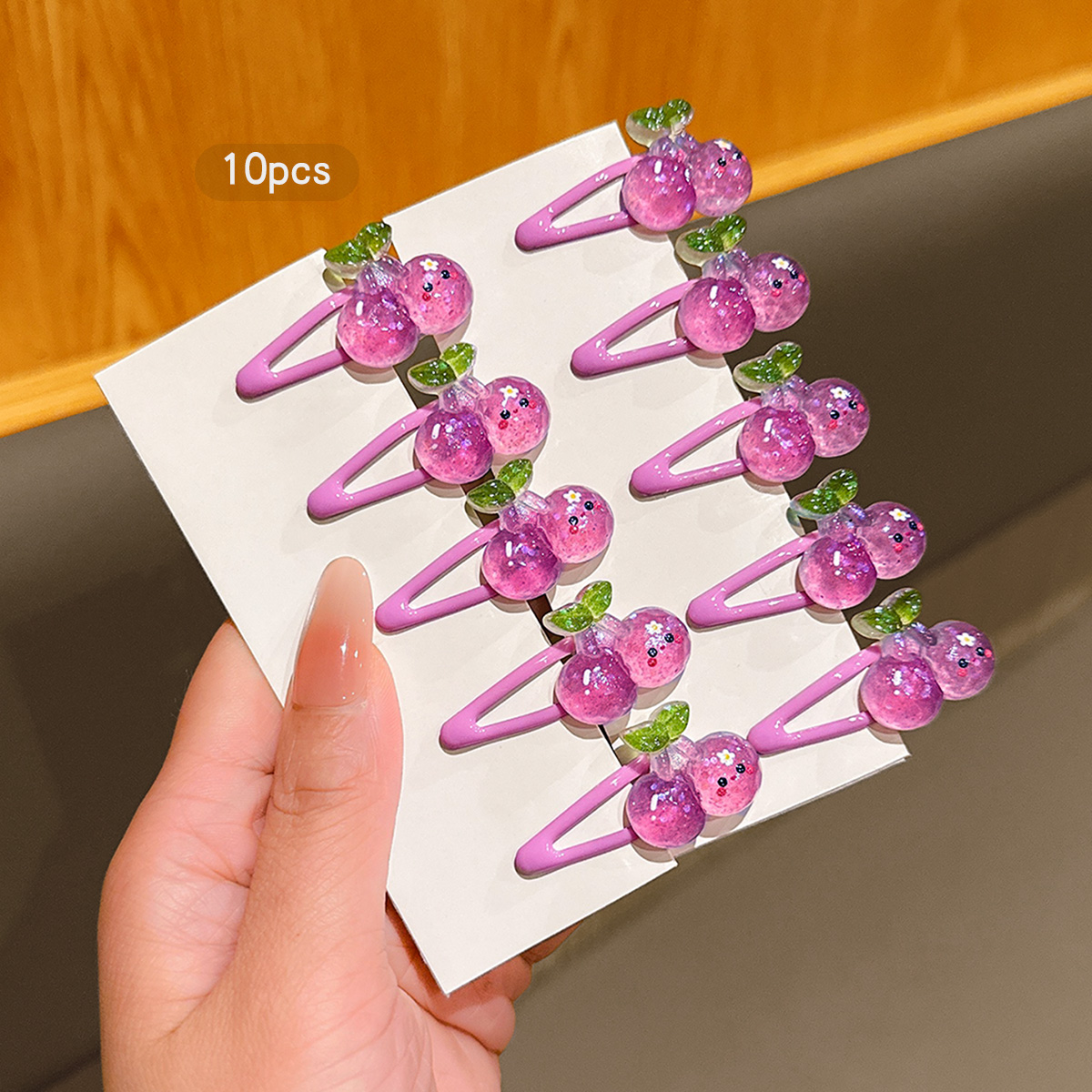 10 Purple Cherry BB Clips Swee - đánh giá và giá Women'S Affordable Accessories