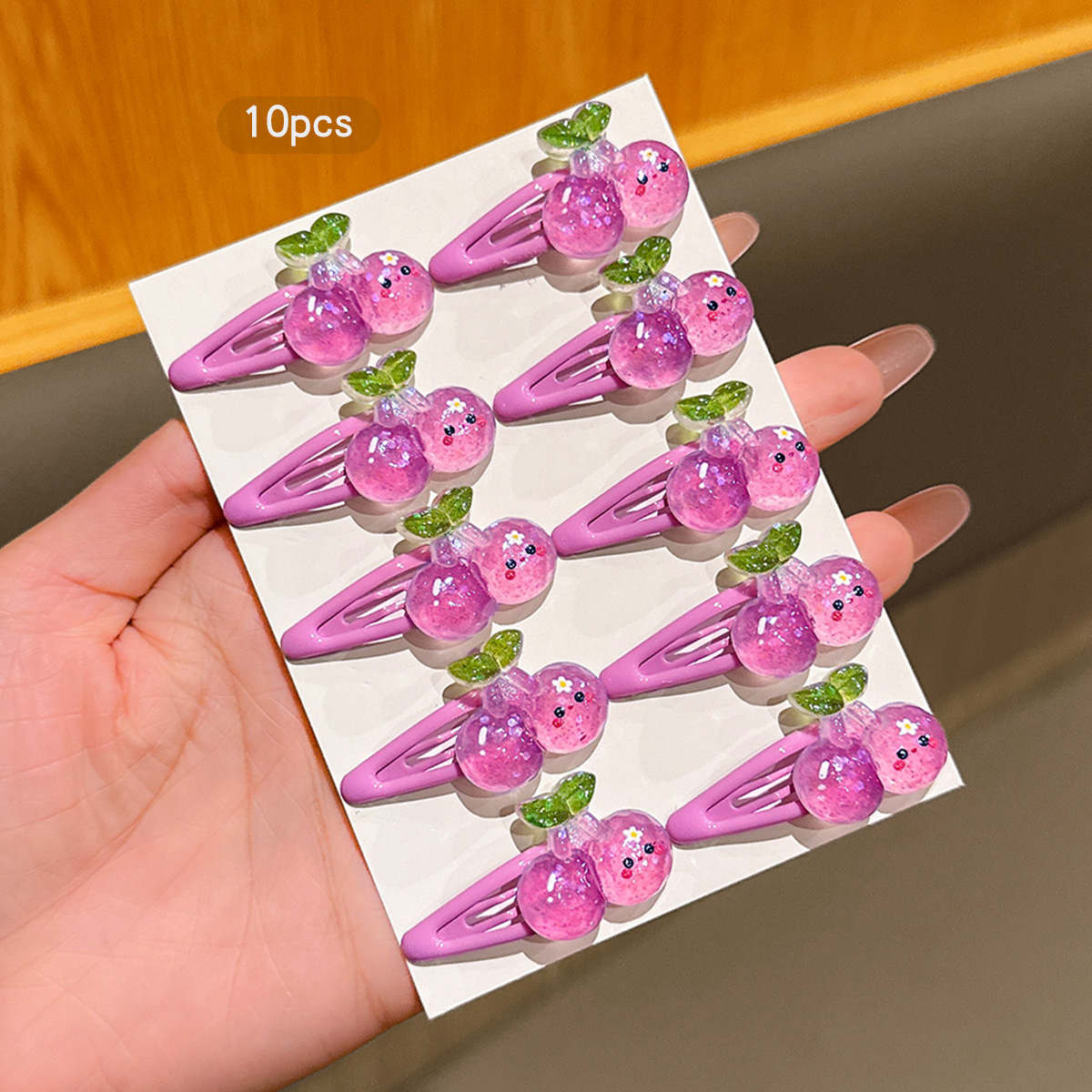 10 Purple Cherry BB Clips Swee - đánh giá và giá Women'S Affordable Accessories