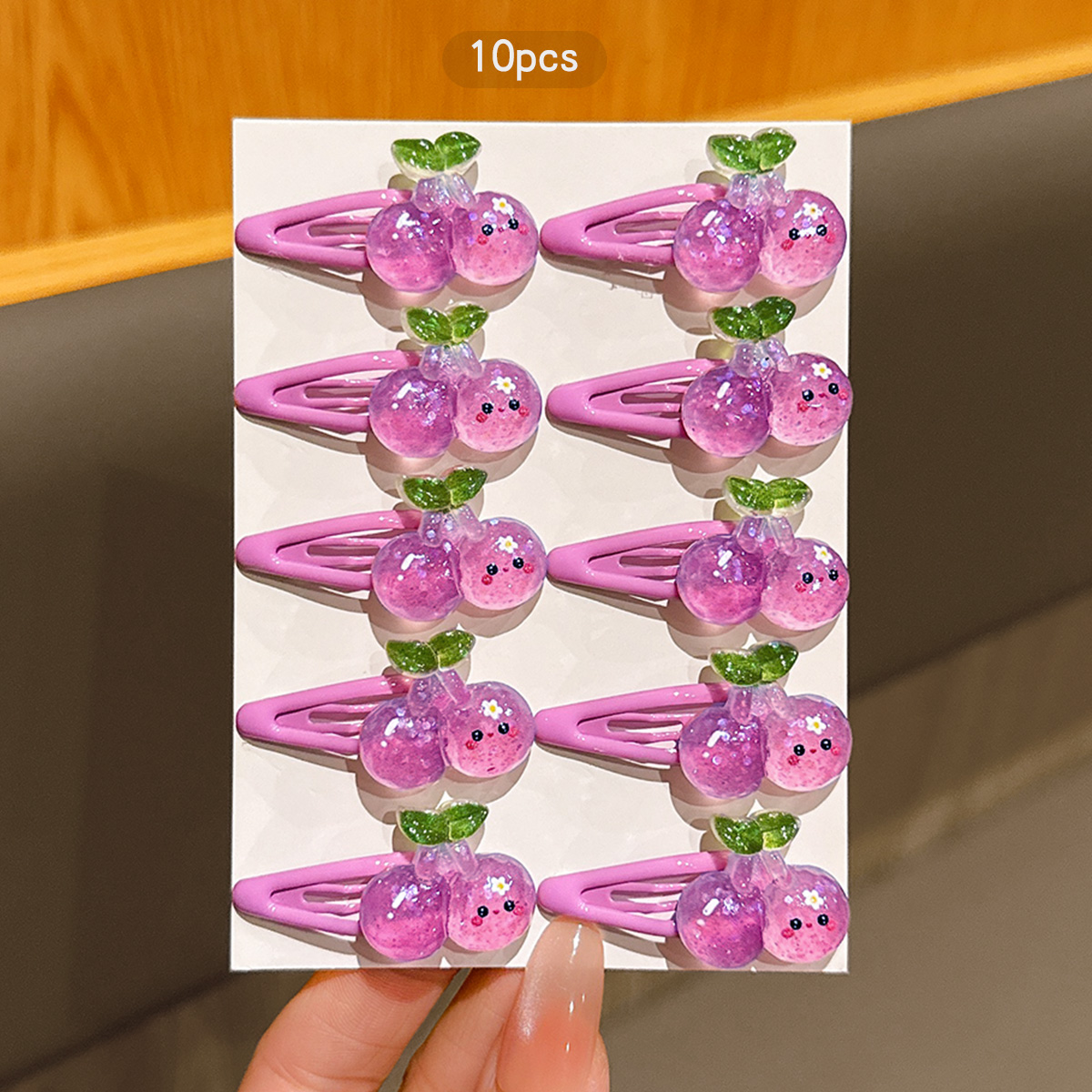 10 Purple Cherry BB Clips Swee - đánh giá và giá Women'S Affordable Accessories