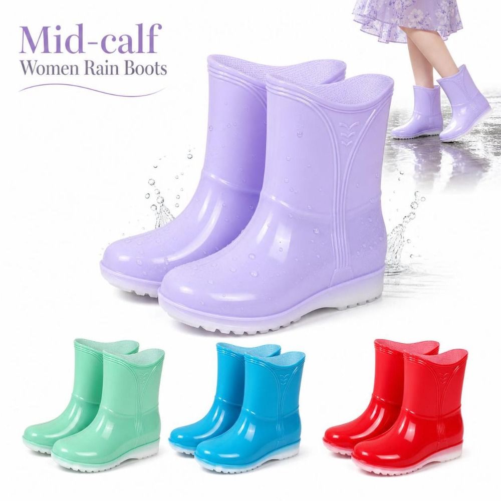 Mid-calf Women Rain Boots Wate - đánh giá và giá Women Kitchen Accessories