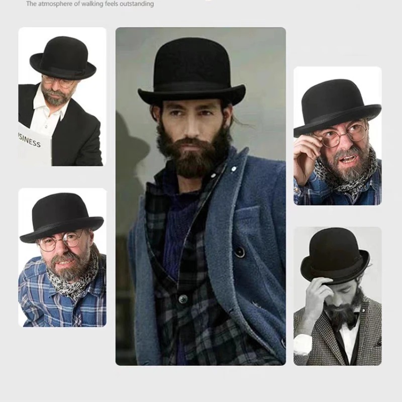 100% Wool Bowler Hat for Men B - đánh giá và giá Women'S Victorian Era Accessories
